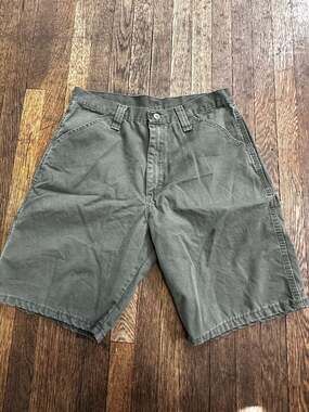 Wrangler Originals Men's Utility Carpenter Shorts Olive Green Size 32